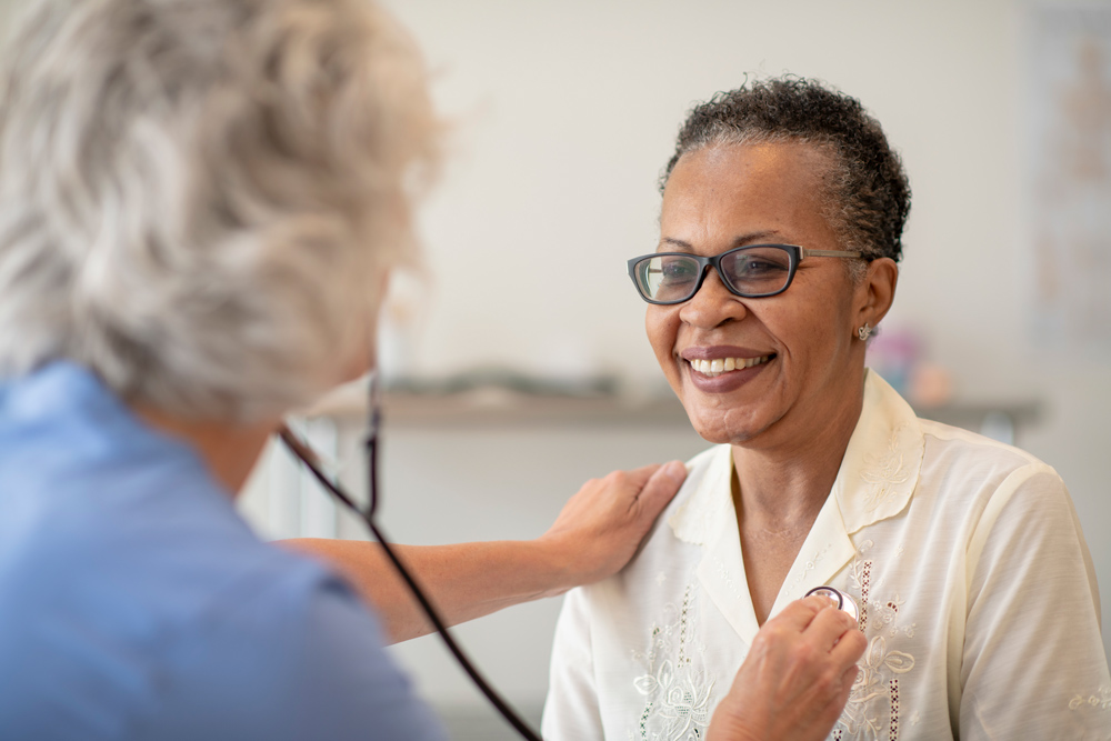 Woman having a heart checkup